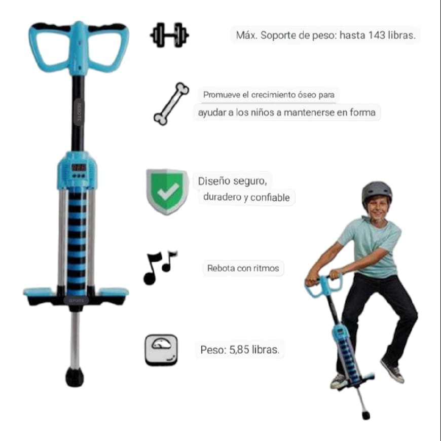 Juguete Saltarín Pogo Stick Saltador Contador Digital 658A – Cómpralo en  casa